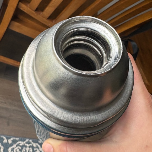 Vintage Thermos Navy and Silver Insulated Bottle - Picture 10 of 14